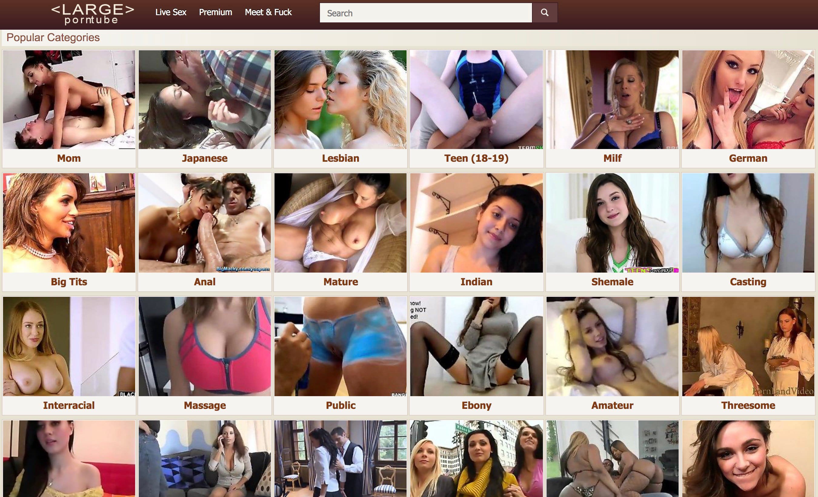 LargePornTube & 32+ Best Porn Search Engines Like LargePornTube.com