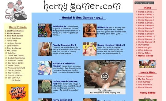Christmas Dog Porn - HornyGamer Review & Similar Porn Sites - Prime Porn List