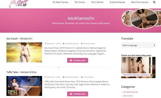 AdultGamesOn Review & Similar Porn Sites - Prime Porn List